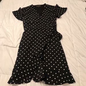 Black Polka Dot Dress Banana Republic Dress, sz 4